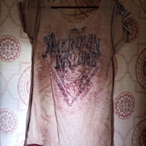 Affliction Distressed/Sheer Shirt
